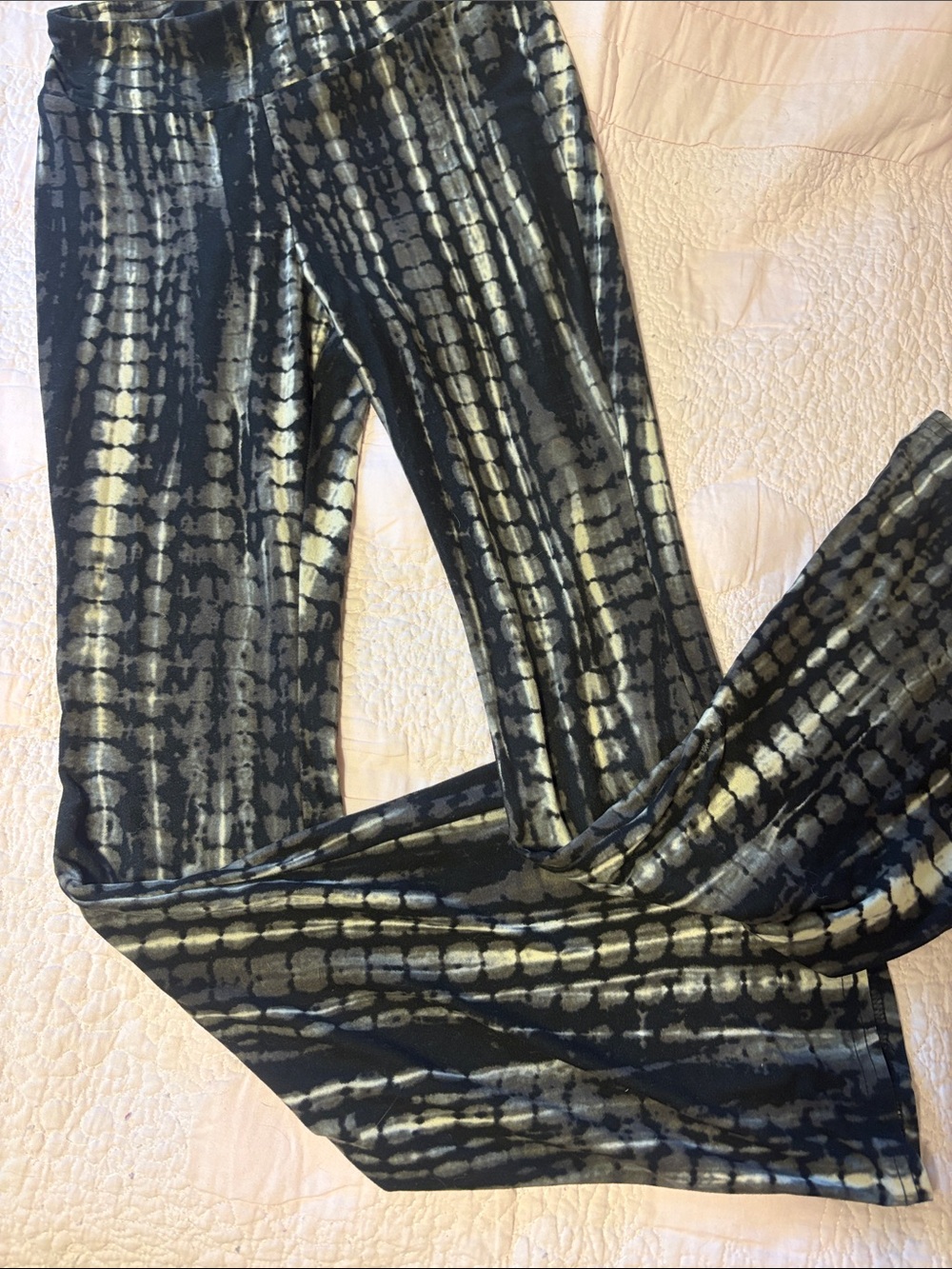 Tie-Dye Metallic Black & Silver Lounge Pants